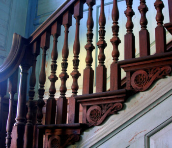 Mahagony stairway at Drayton Hall. Charleston, South Carolina Mahagony stairway at Drayton Hall. Charleston, South Carolina